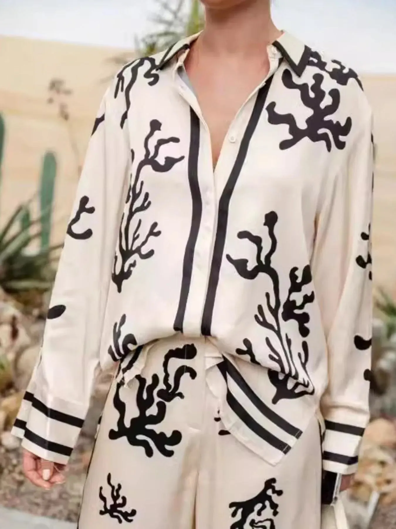 Printed Long Sleeve Shirt and Pants Set sold by Gigi Laurent