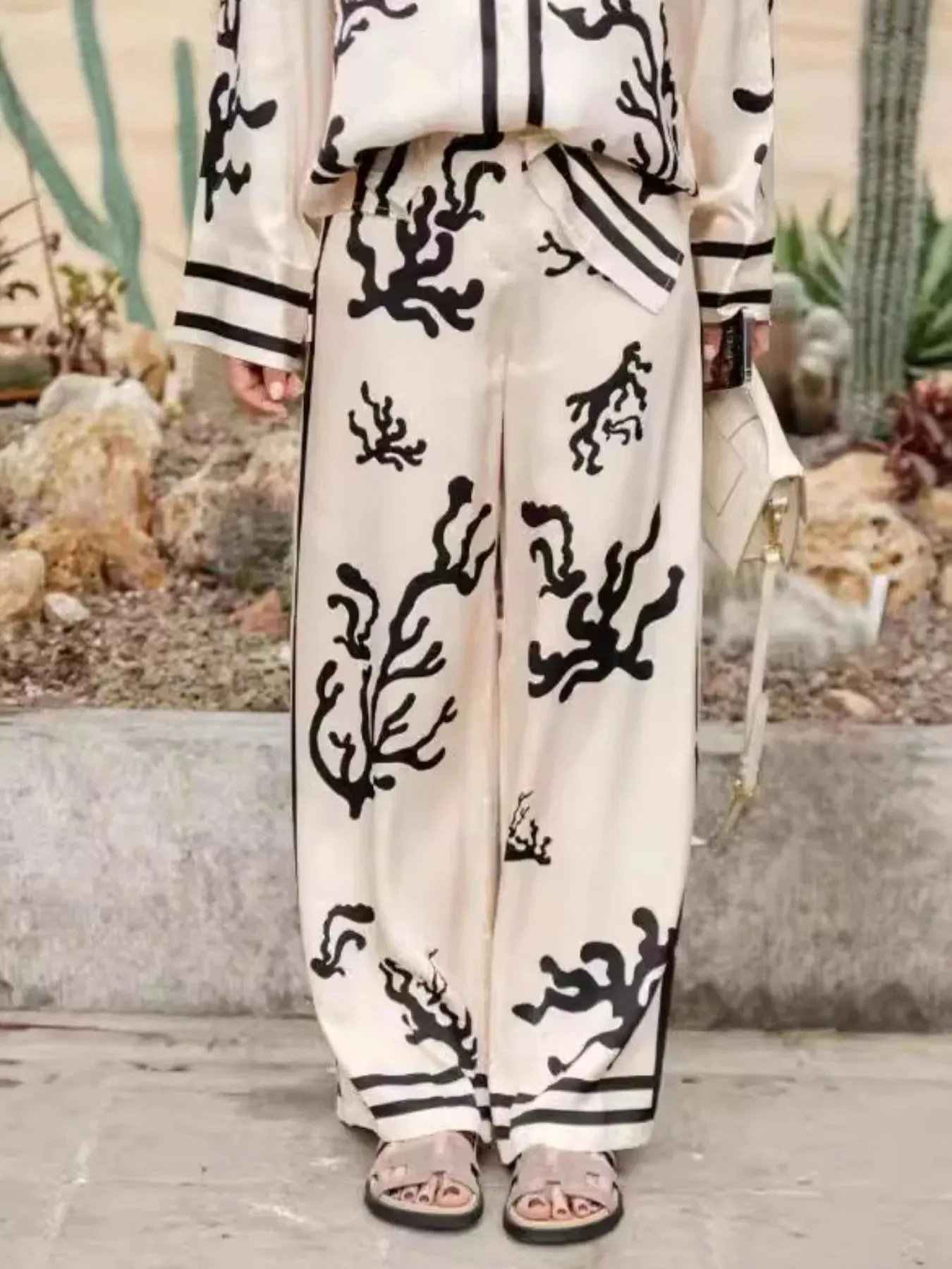 Printed Long Sleeve Shirt and Pants Set sold by Gigi Laurent product image thumbnail 5