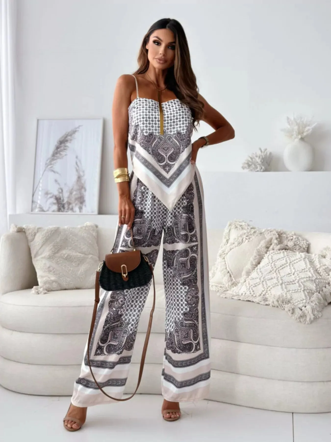 Tie Back Printed Cami and Pants Set sold by Gigi Laurent product image thumbnail 5