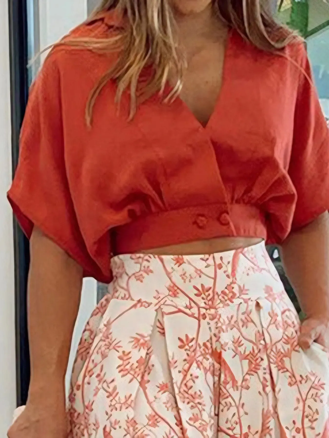 Surplice Top and High Waist Pants Set sold by Gigi Laurent product image thumbnail 2