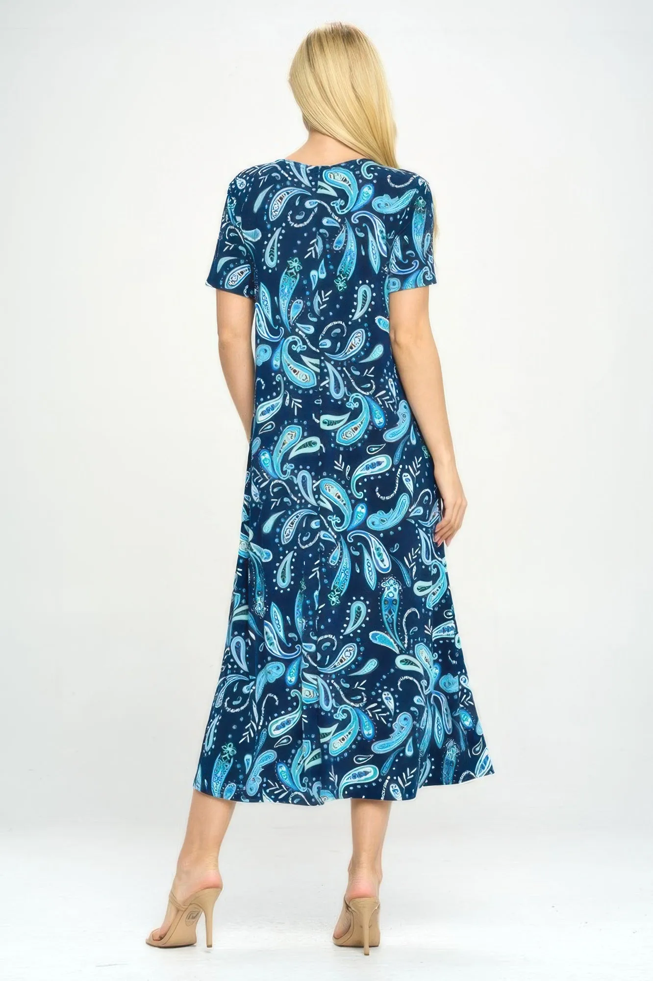 Bns Print Long Dress With Short Sleeve sold by Gigi Laurent product image thumbnail 3