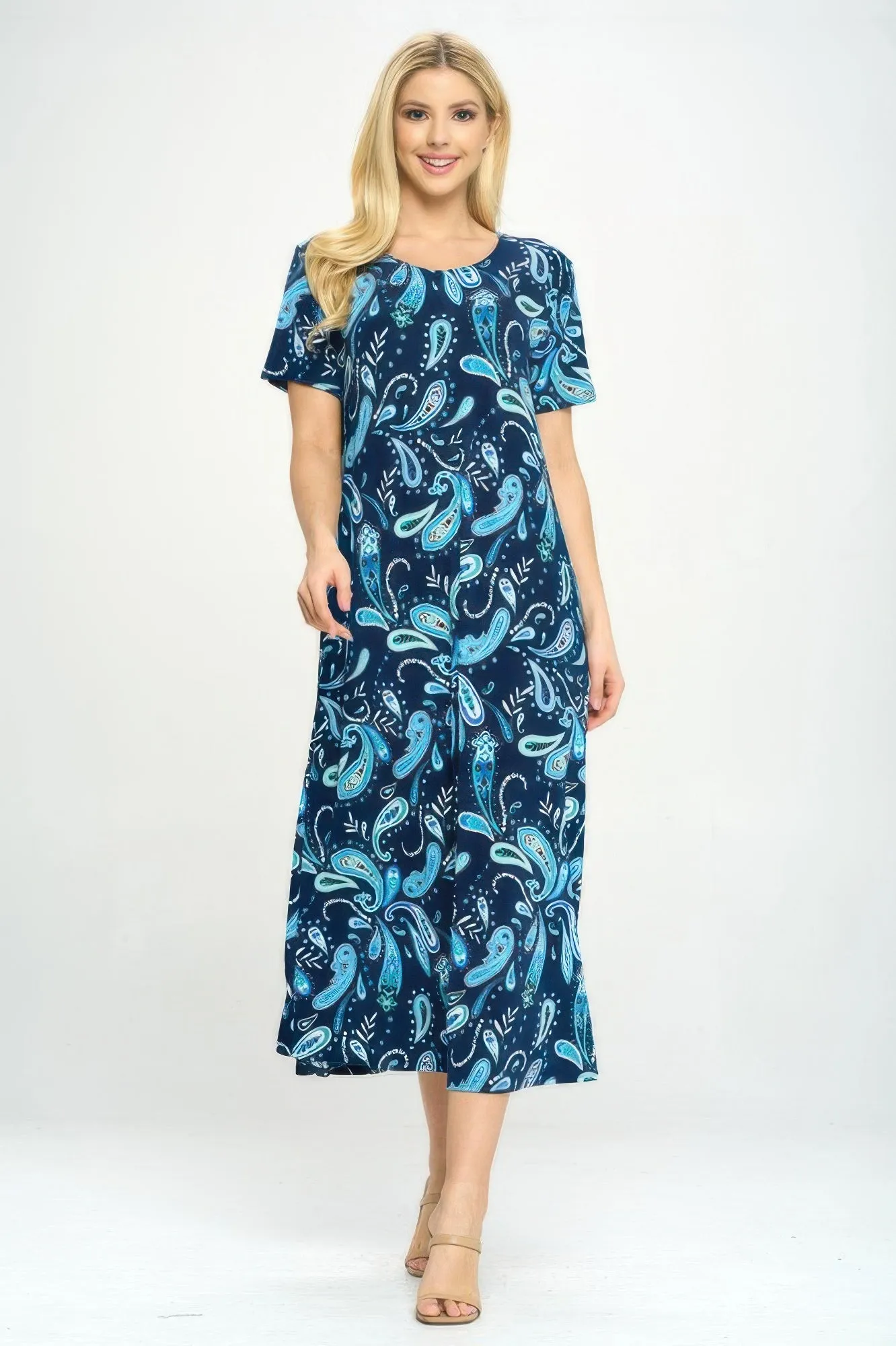 Bns Print Long Dress With Short Sleeve sold by Gigi Laurent product image thumbnail 4