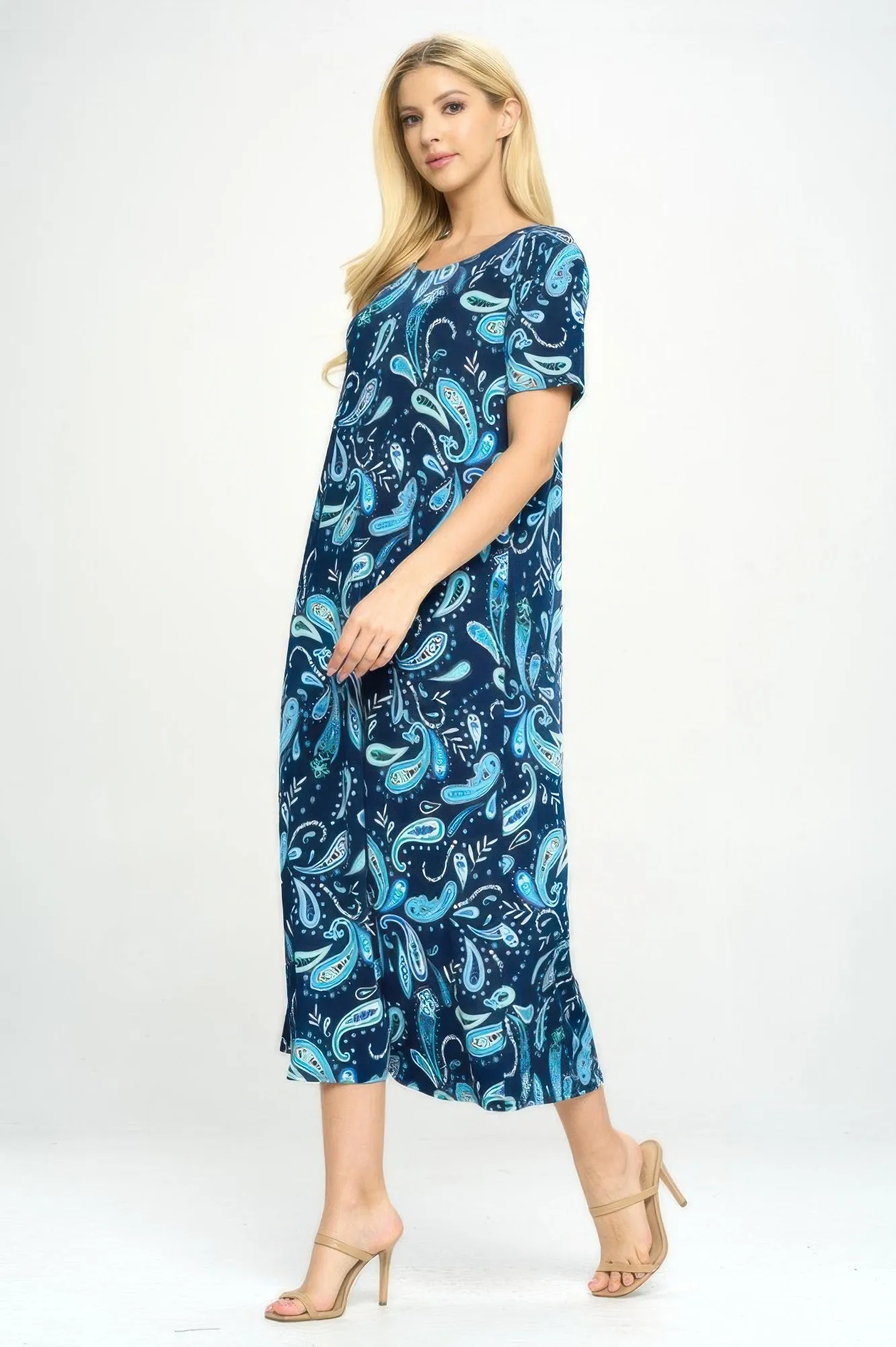 Bns Print Long Dress With Short Sleeve sold by Gigi Laurent product image thumbnail 2