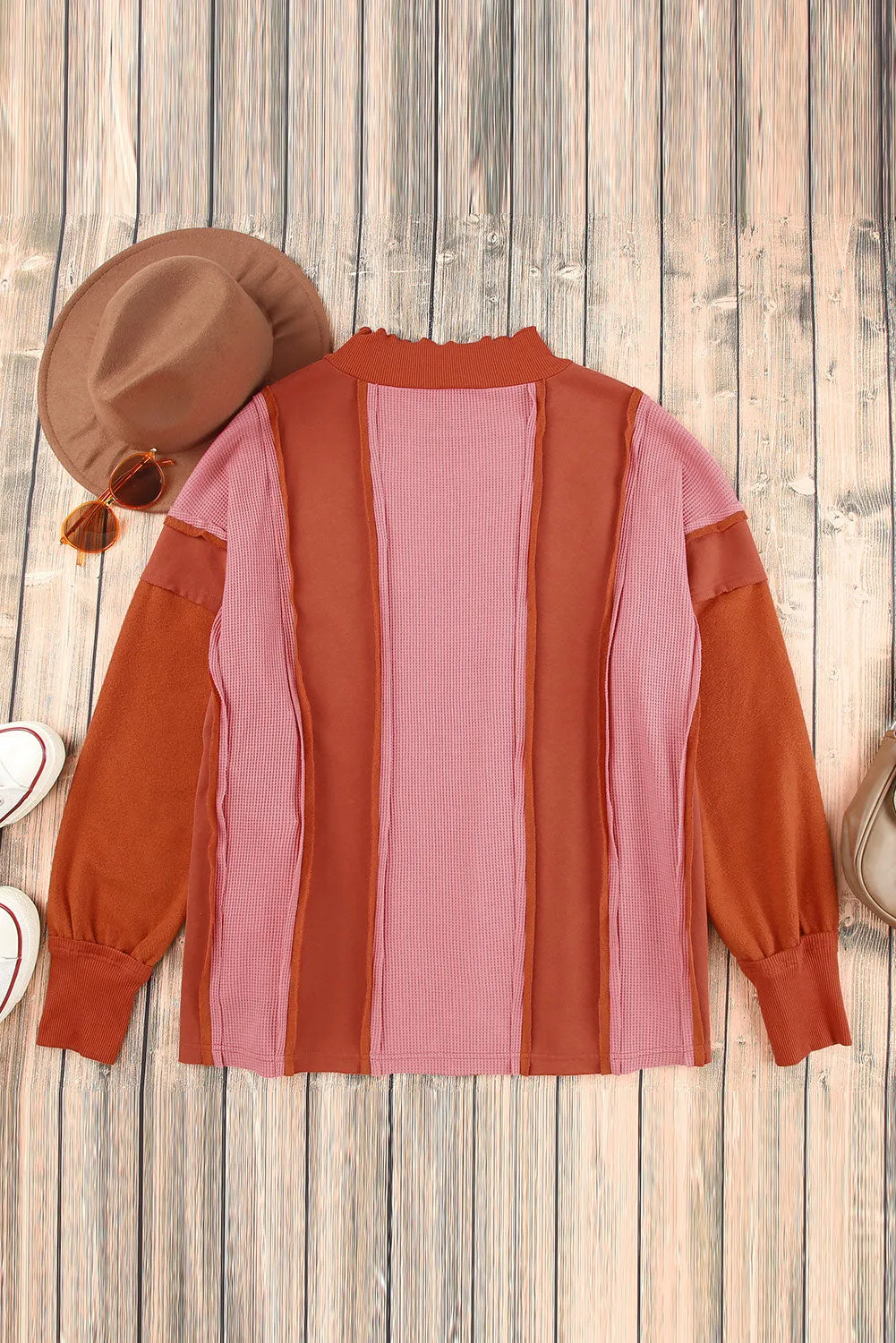 Color Block Exposed Seam Top sold by Gigi Laurent product image thumbnail 3