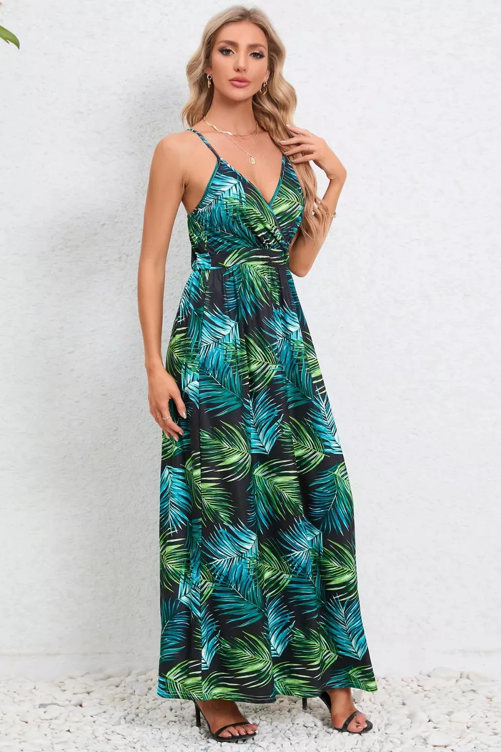 Printed Surplice Maxi Cami Dress sold by Gigi Laurent product image thumbnail 3