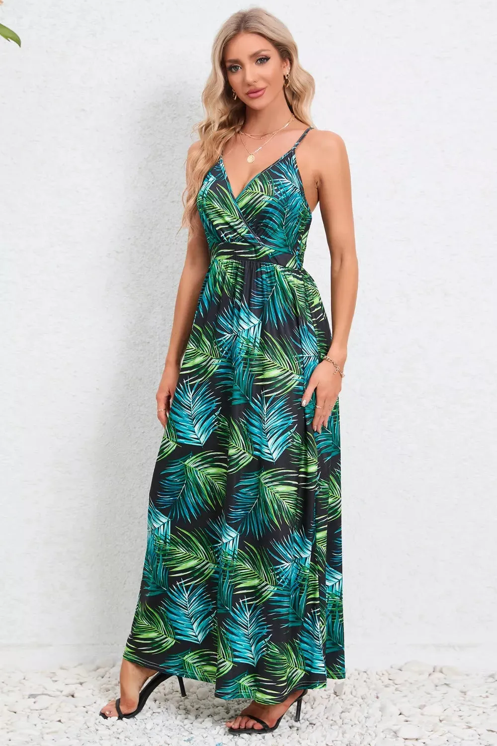 Printed Surplice Maxi Cami Dress sold by Gigi Laurent product image thumbnail 2