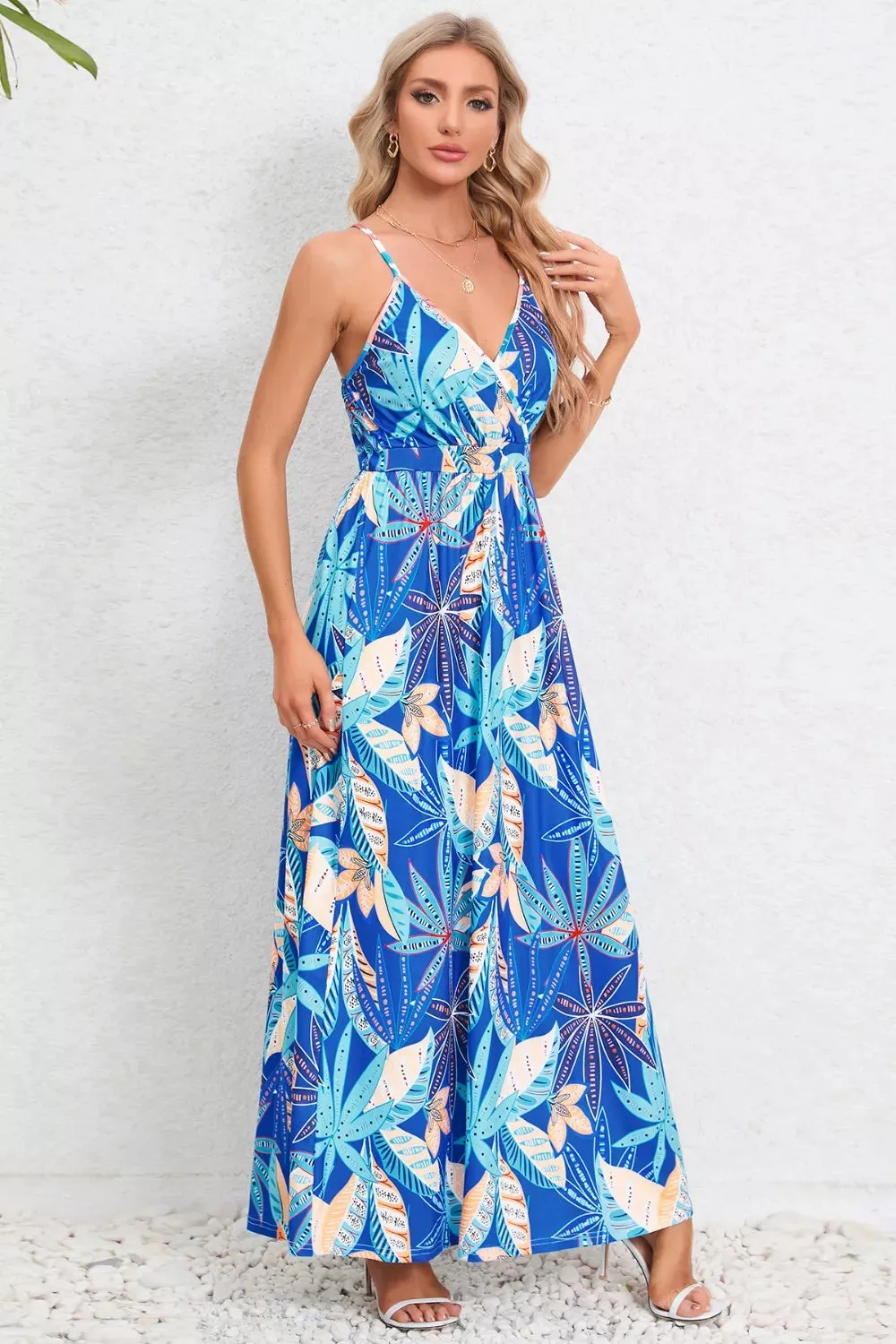 Printed Surplice Maxi Cami Dress sold by Gigi Laurent product image thumbnail 5