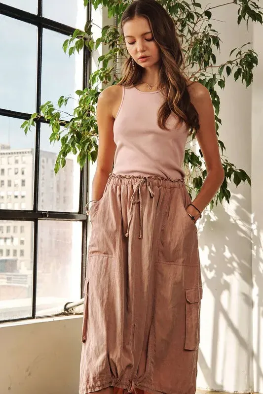 ADORA Drawstring Sleeveless Washed Dress sold by Gigi Laurent