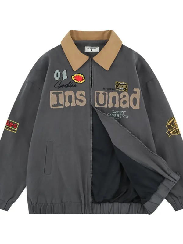 Men's Zip Up Long Sleeve Jacket made by Trendsi