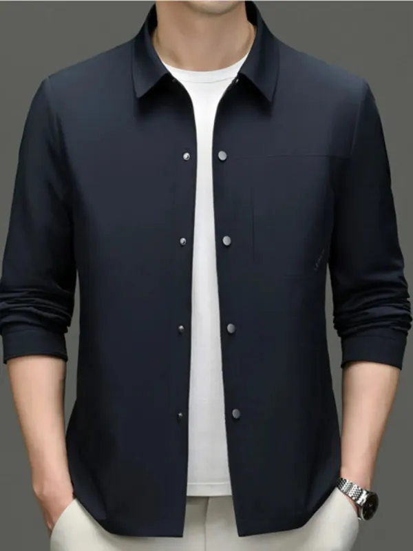 Men's Plus Size Snap Down Long Sleeve Jacket sold by Gigi Laurent