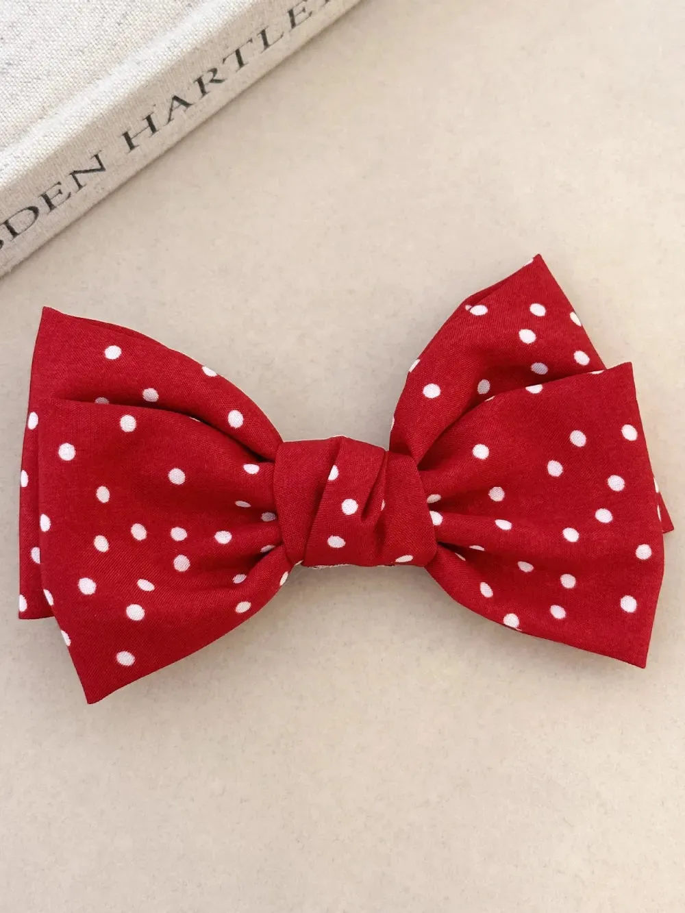 2-Piece Polka Dot Bow Hair Clip sold by Gigi Laurent product image thumbnail 2