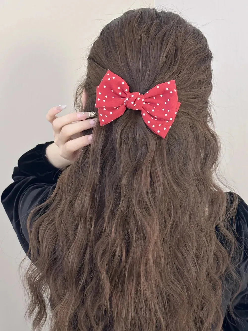 2-Piece Polka Dot Bow Hair Clip sold by Gigi Laurent product image thumbnail 3