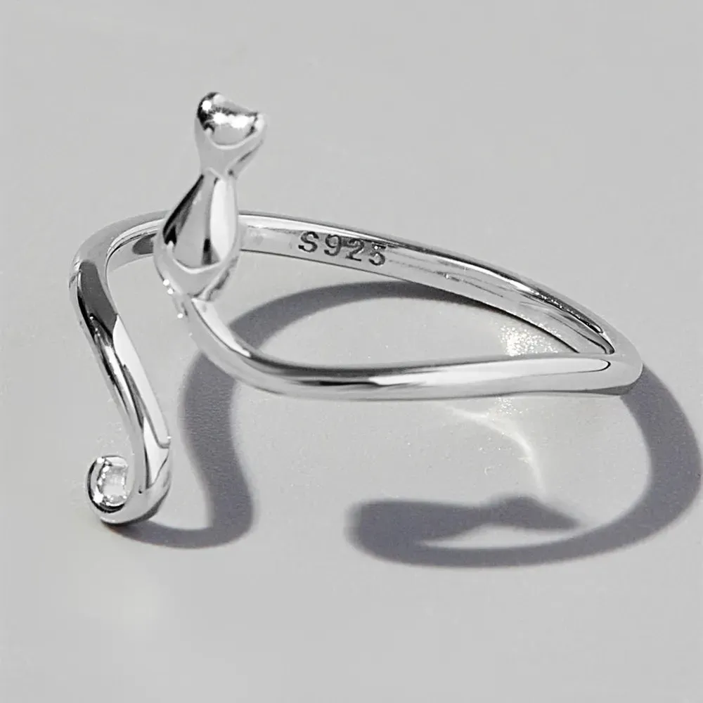 Cat Shape 925 Sterling Silver Ring sold by Gigi Laurent product image thumbnail 2