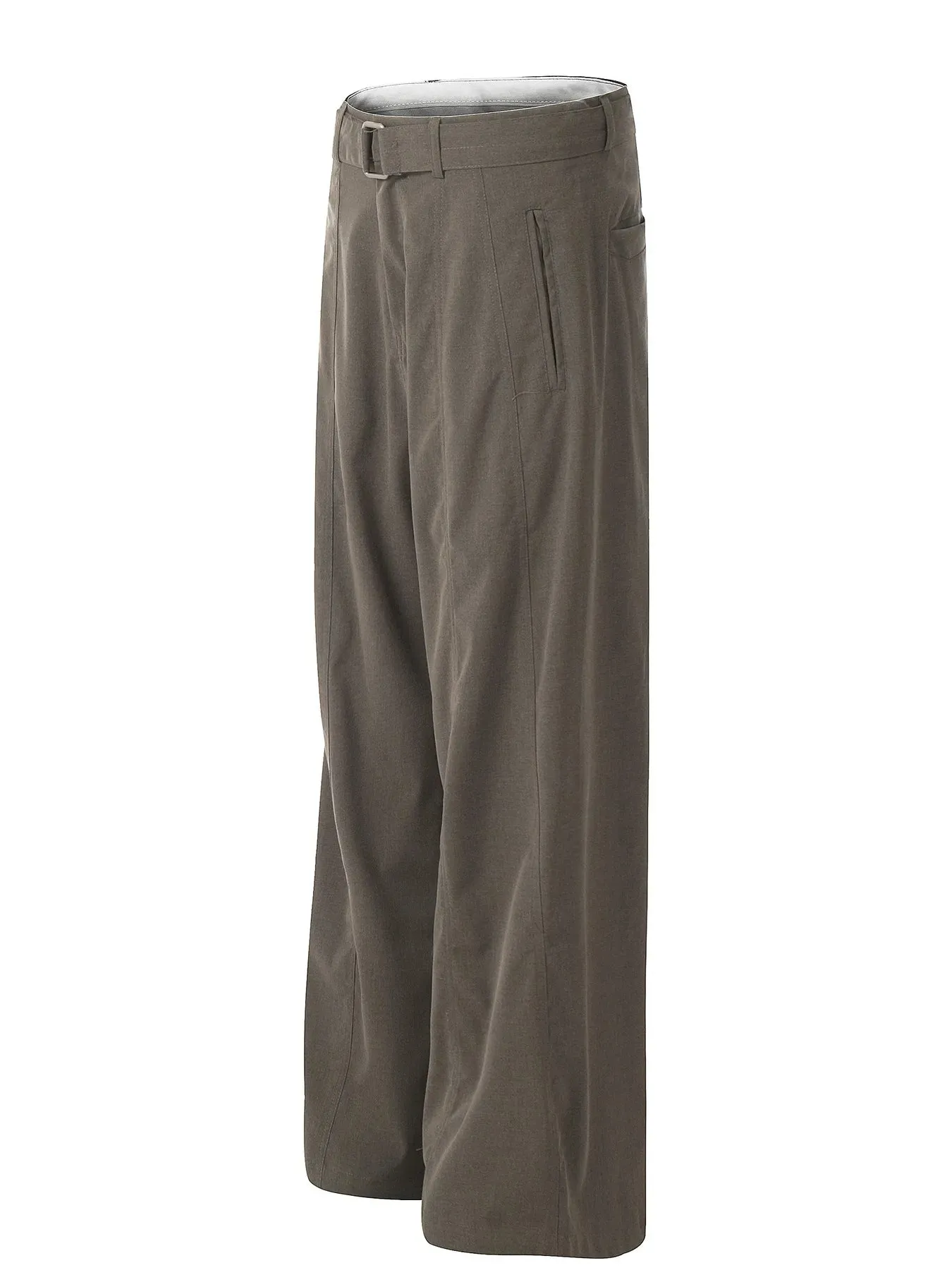 Men's Wide Leg High Waist Pants with Belt sold by Gigi Laurent product image thumbnail 5