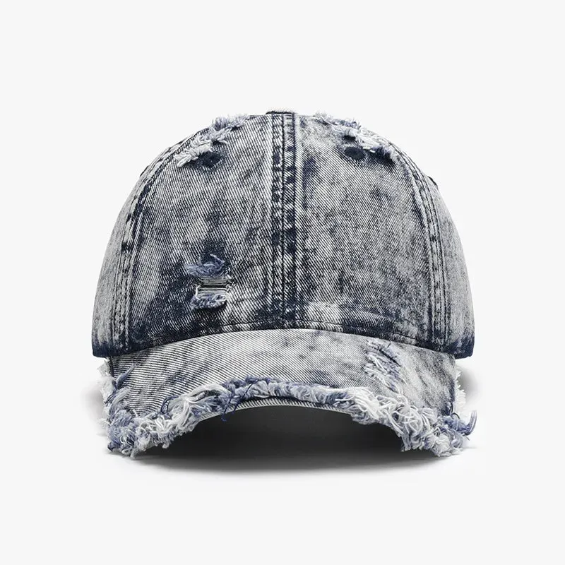 Distressed Cotton Adjustable Baseball Cap sold by Gigi Laurent