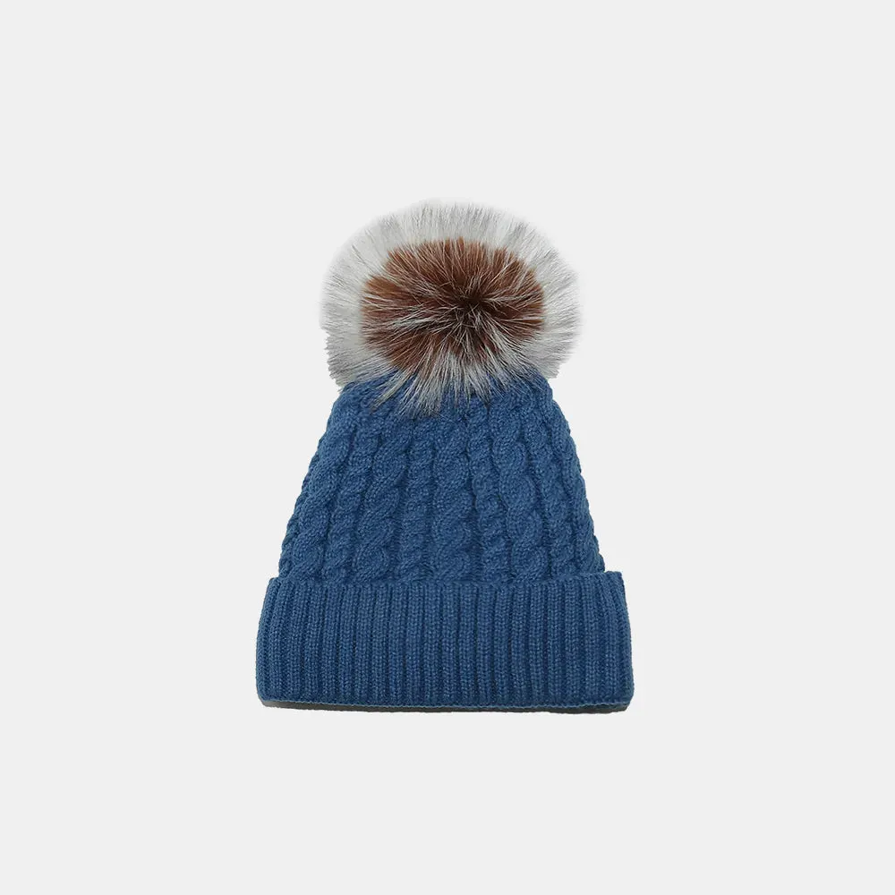 Cable Knit Winter Hat with Pompom sold by Gigi Laurent product image thumbnail 4