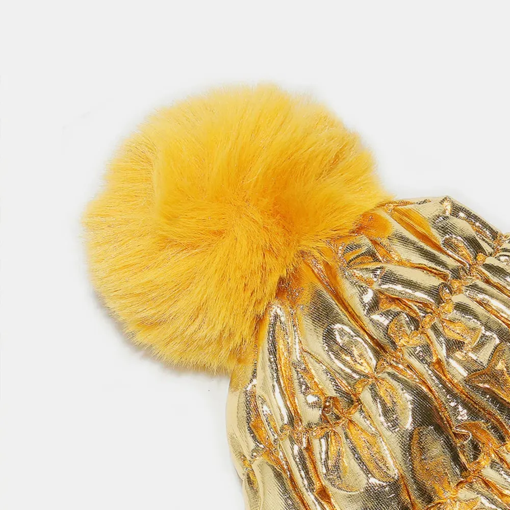 Thermal Knit Hat with Pompom sold by Gigi Laurent product image thumbnail 3