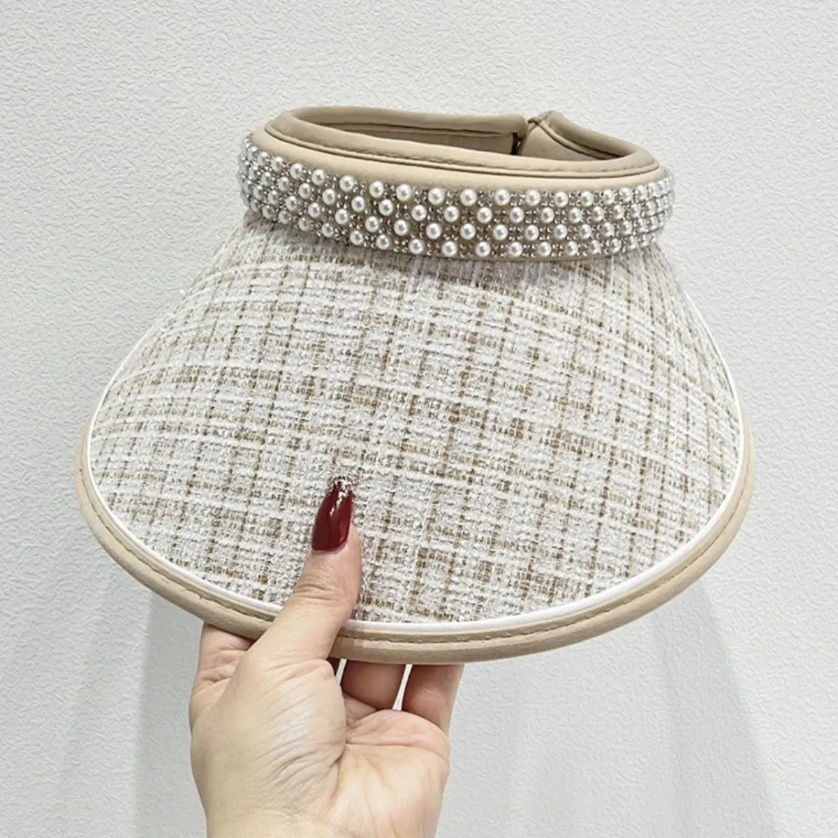 Pearl Detail Sunscreen Hat sold by Gigi Laurent product image thumbnail 2