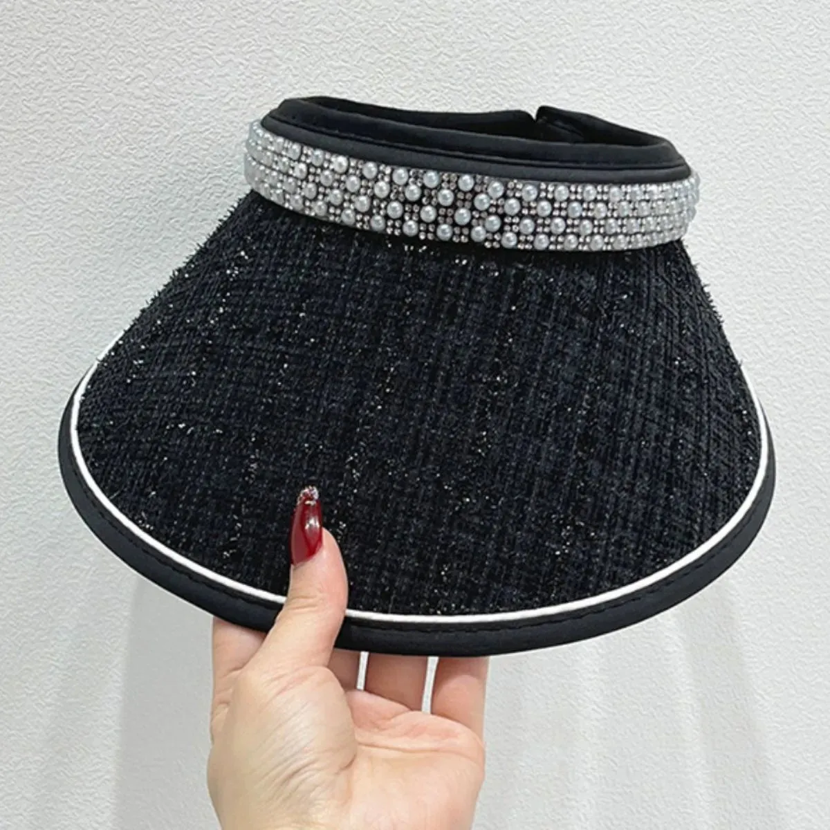 Pearl Detail Sunscreen Hat sold by Gigi Laurent product image thumbnail 4