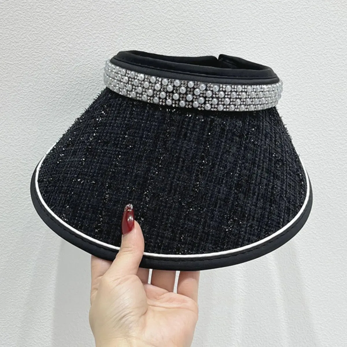 Pearl Detail Sunscreen Hat sold by Gigi Laurent product image thumbnail 5