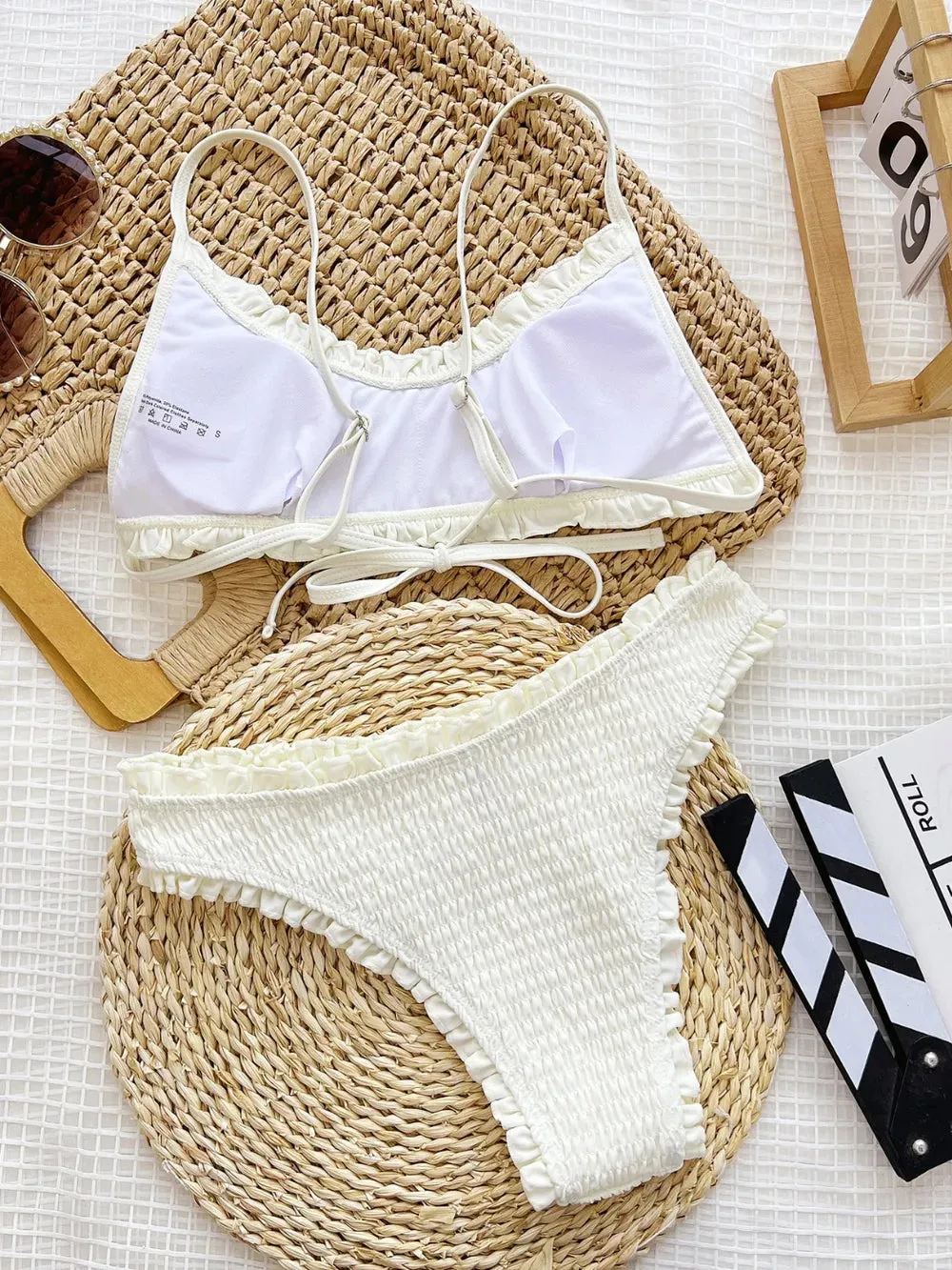 Frill Textured Spaghetti Strap Two-Piece Swim Set sold by Gigi Laurent product image thumbnail 2