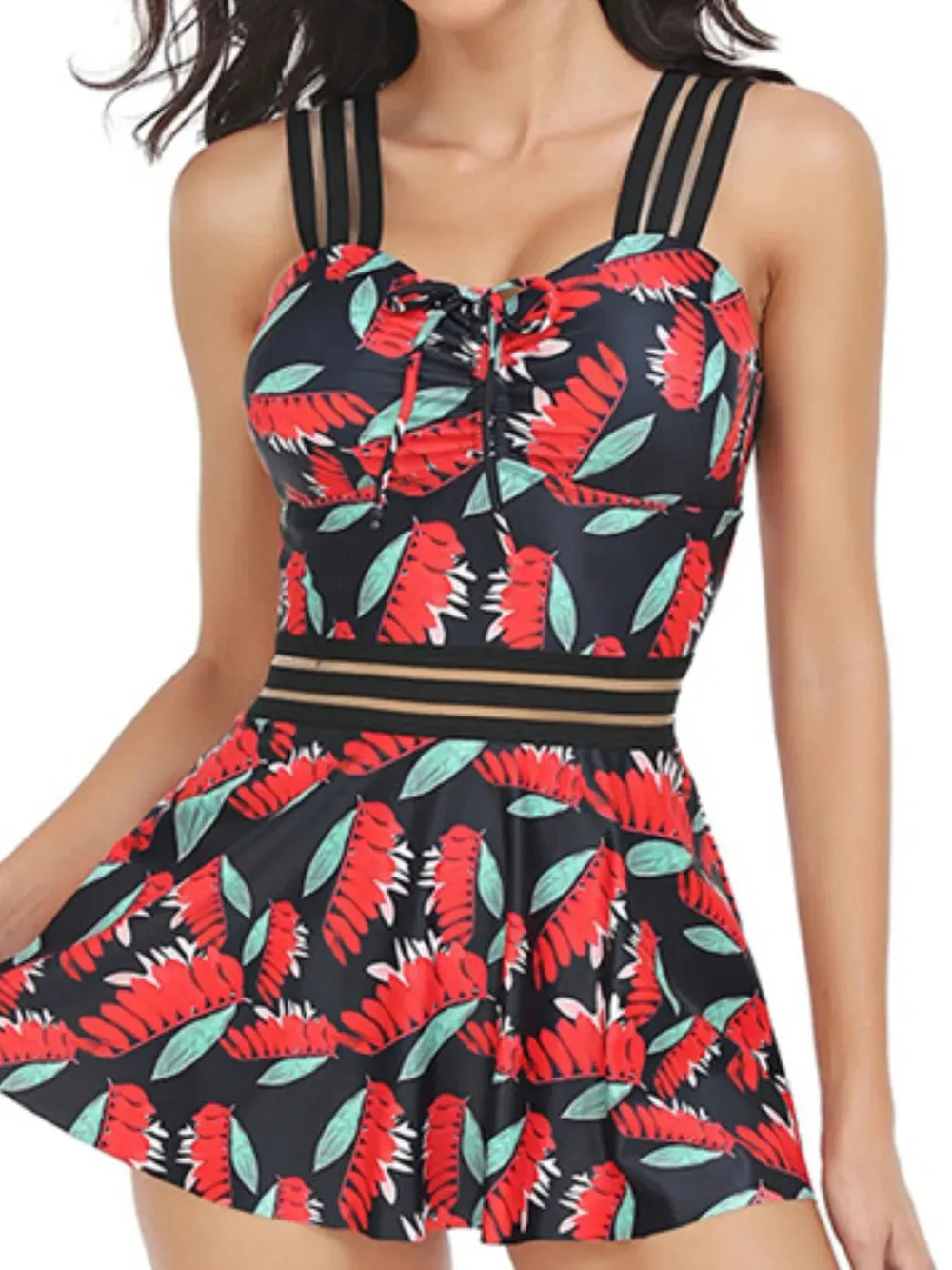 Ruched Printed Sweetheart Neck Two-Piece Swim Set sold by Gigi Laurent product image thumbnail 5