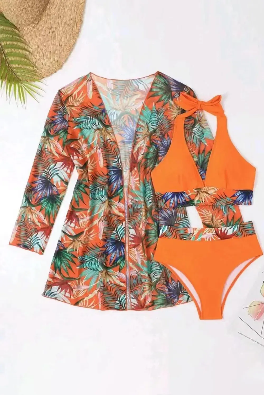 Printed Halter Neck Three-Piece Swim Set sold by Gigi Laurent product image thumbnail 3