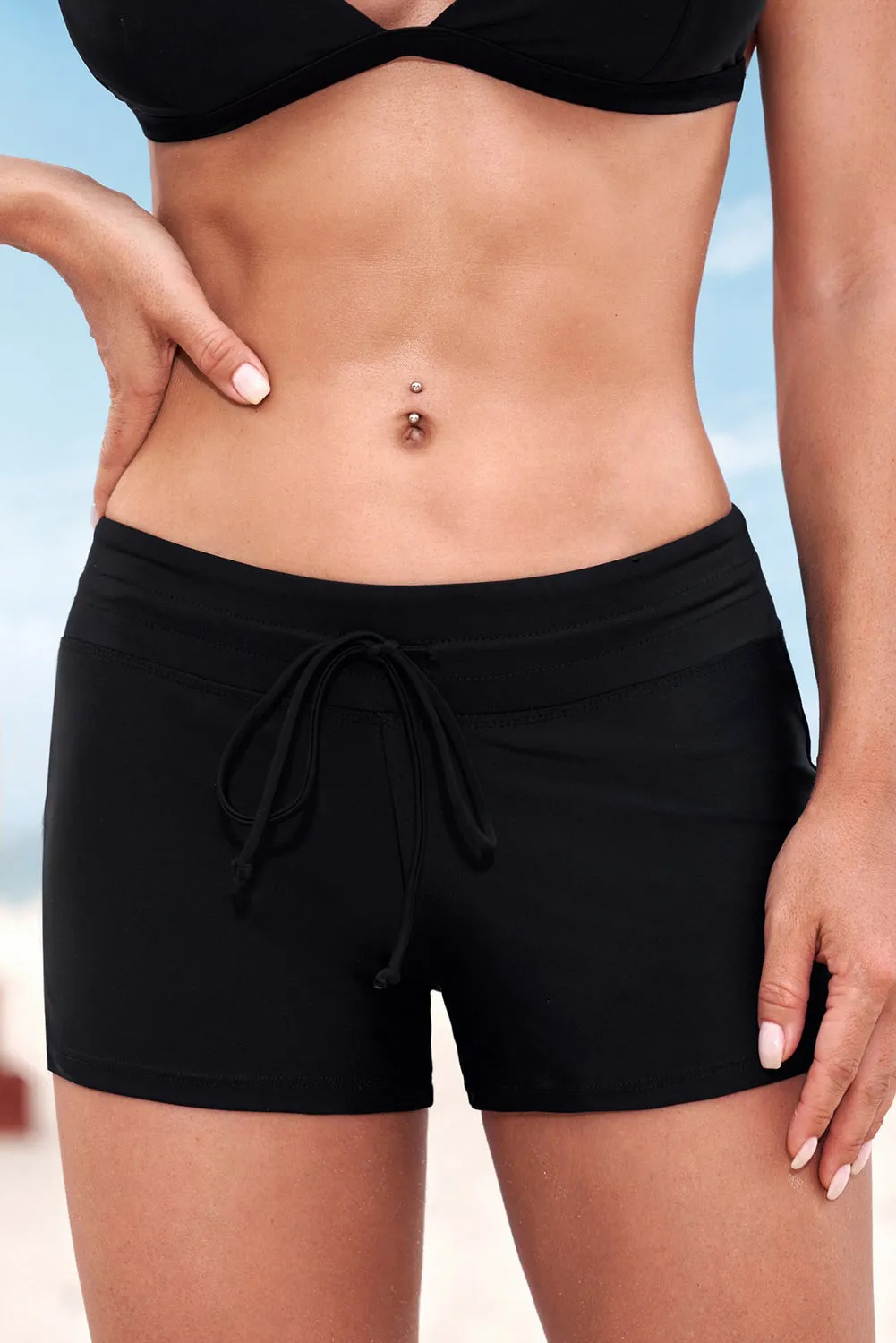 Full Size Run Contrast Drawstring Swim Bottoms sold by Gigi Laurent product image thumbnail 4