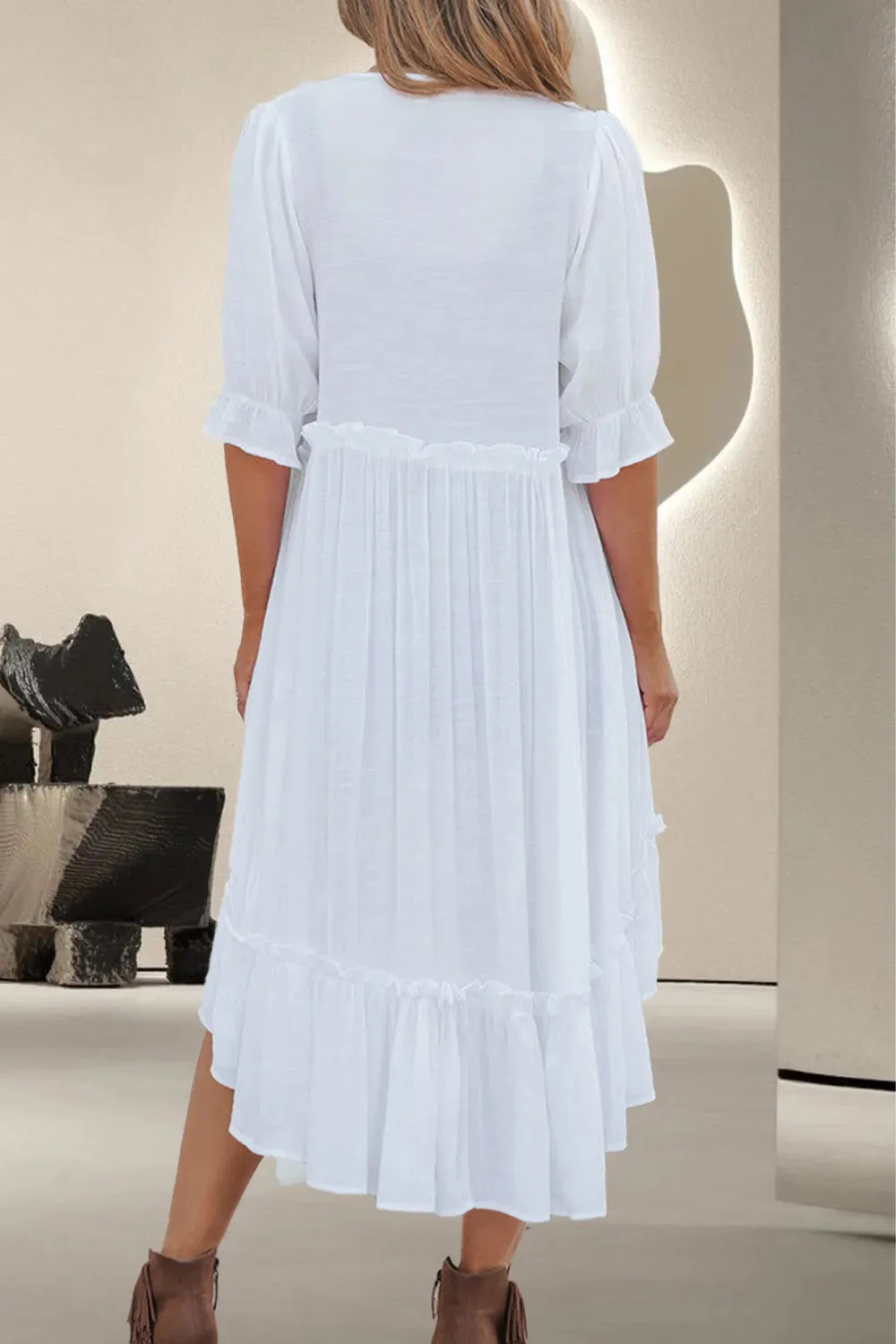 High-Low Half Sleeve Cover Up sold by Gigi Laurent product image thumbnail 3