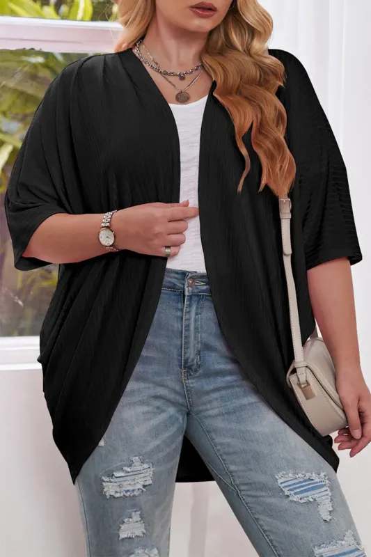Plus Size Ribbed Cocoon Cover Up sold by Gigi Laurent