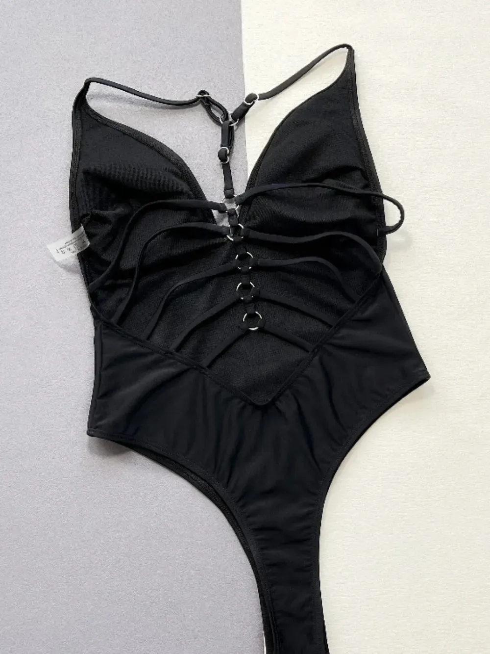Cutout Plunge Spaghetti Strap One-Piece Swimwear sold by Gigi Laurent product image thumbnail 4
