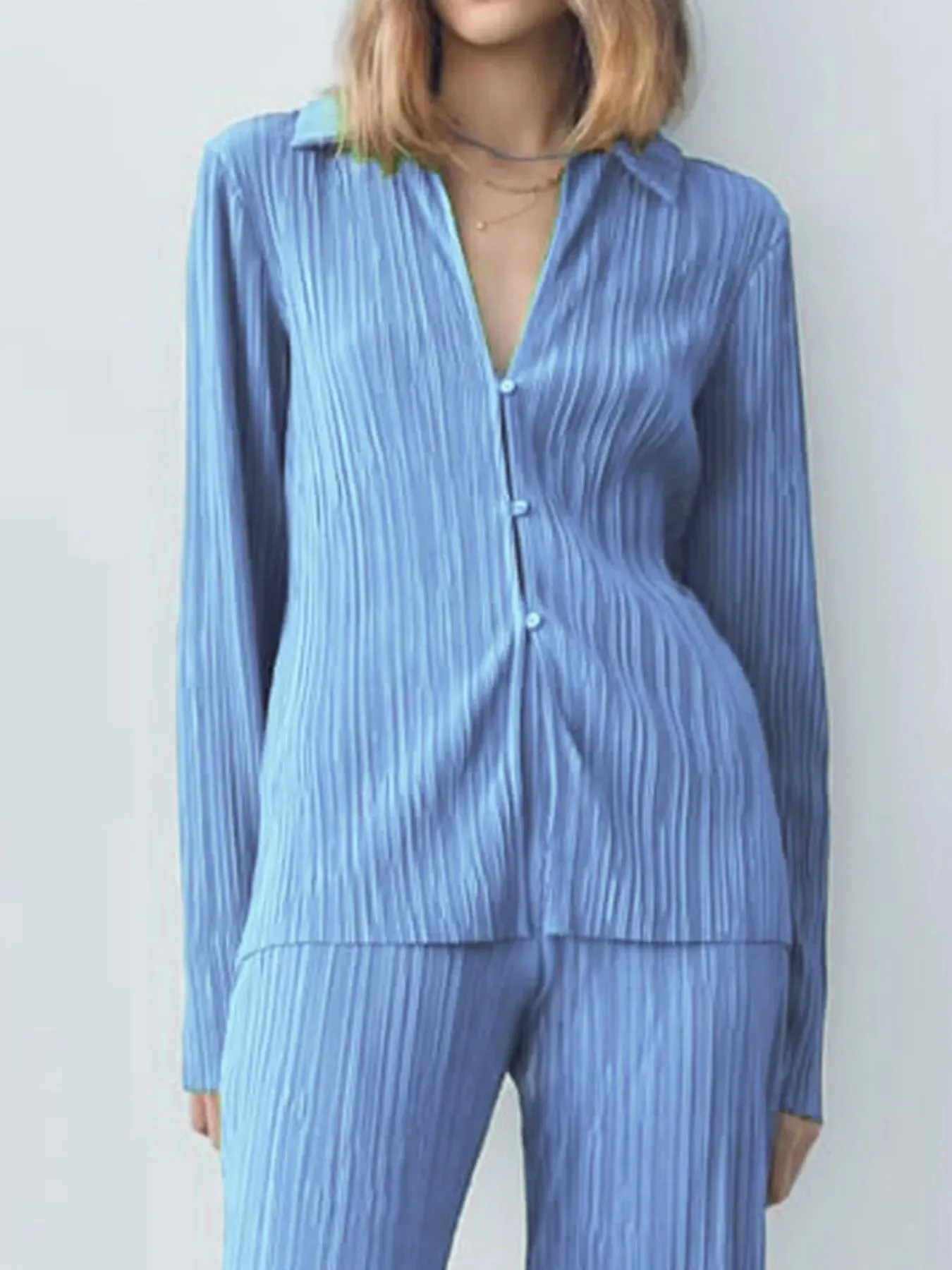 Texture Long Sleeve Top and Pants Lounge Set sold by Gigi Laurent product image thumbnail 5