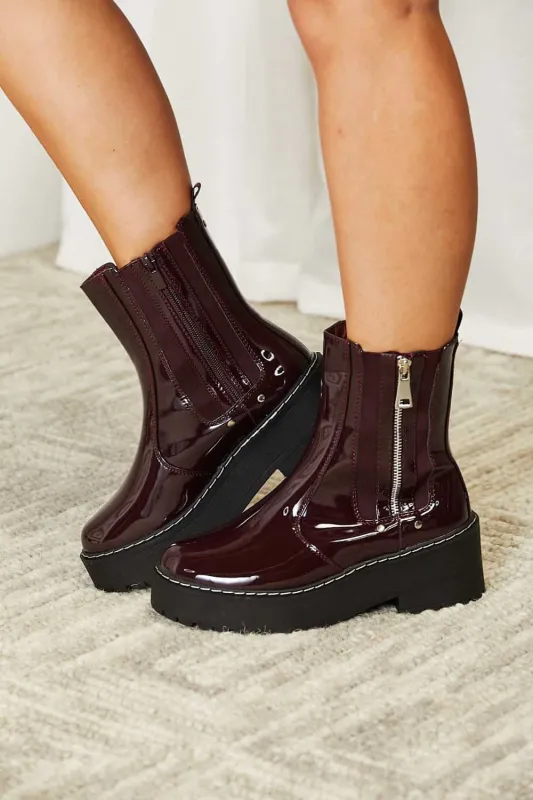 Forever Link Side Zip Platform Boots sold by Gigi Laurent