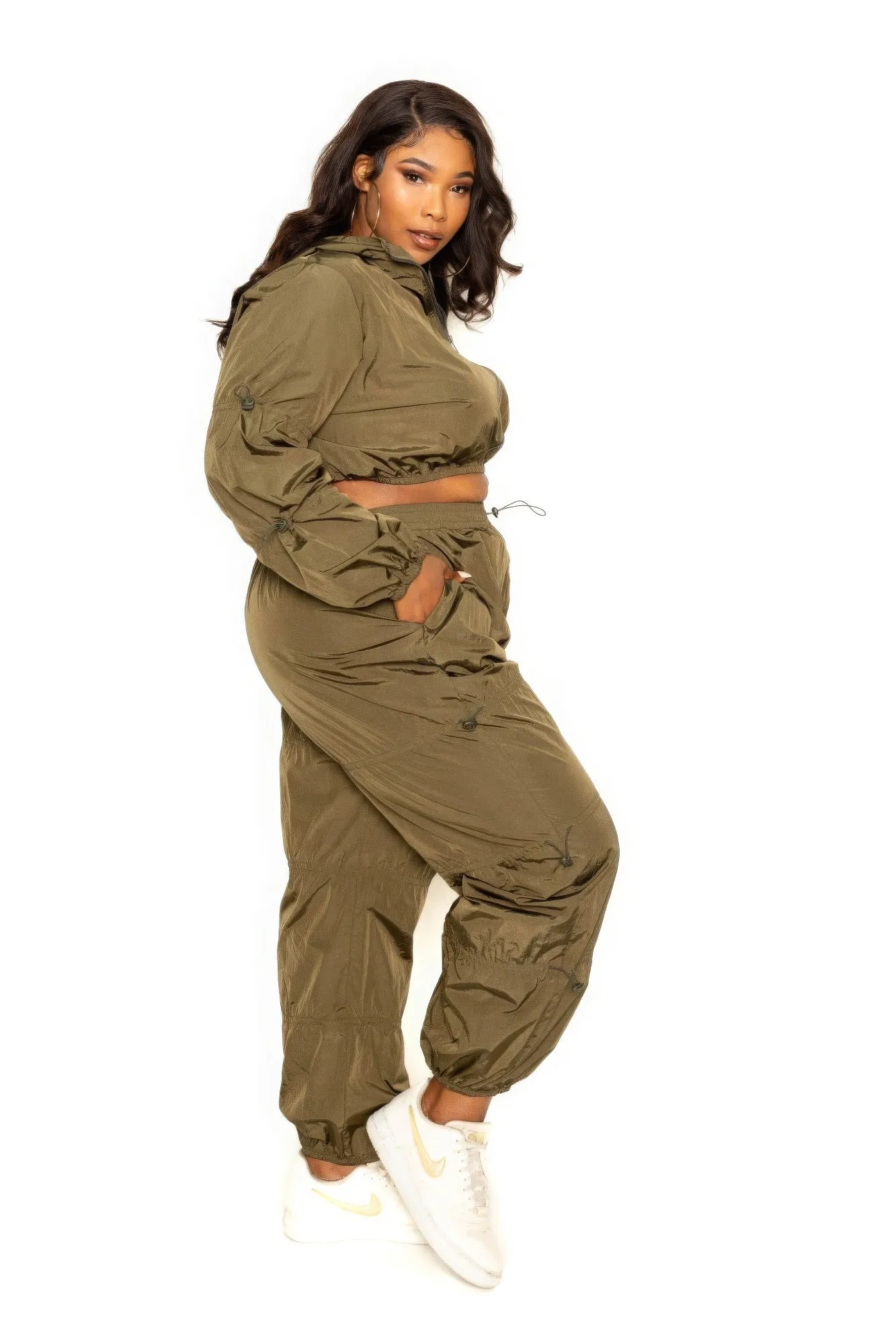 Active Zip Up Set With Cord Lock Detail sold by Gigi Laurent product image thumbnail 3