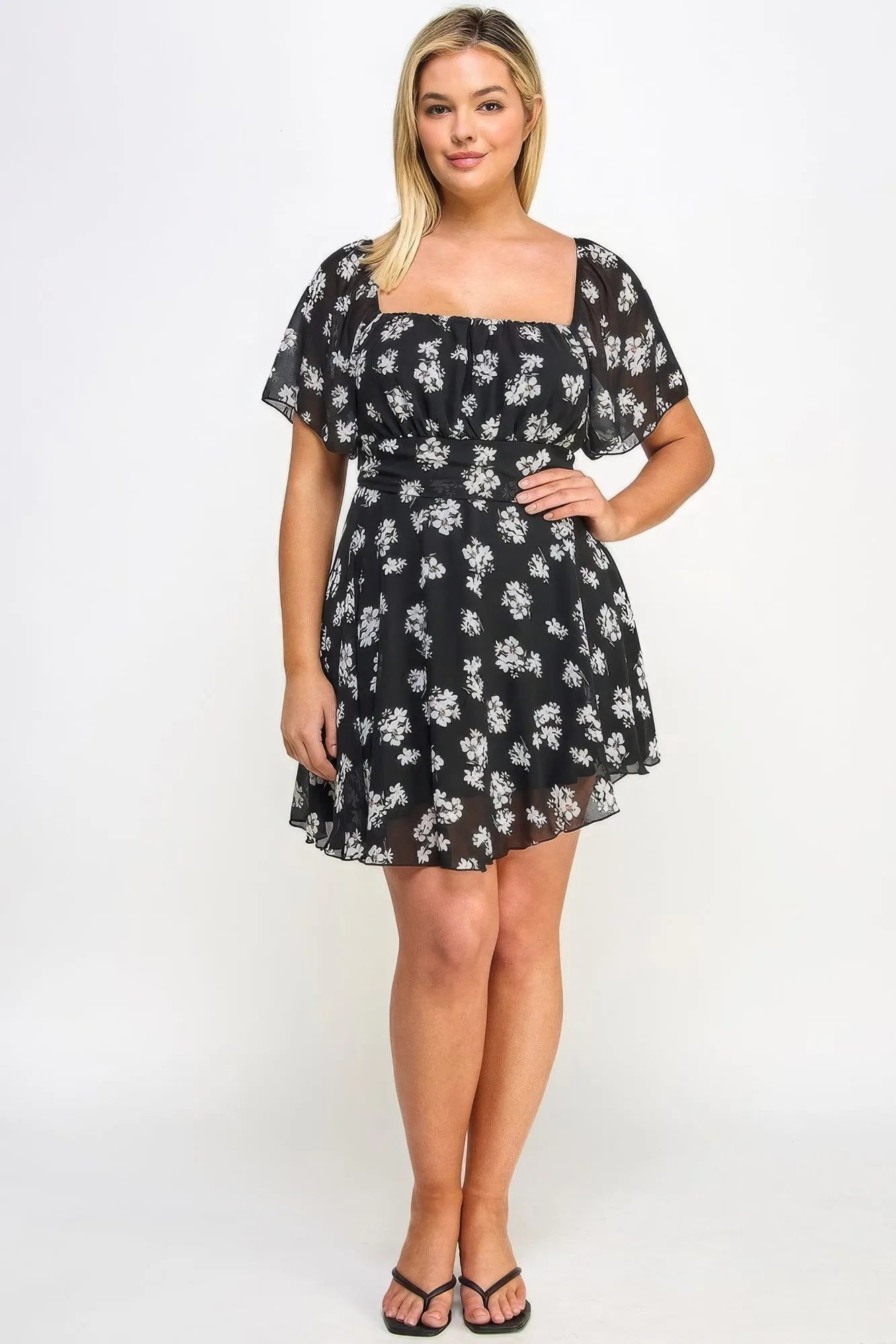 Plus Size Floral Chiffon Dress sold by Gigi Laurent product image thumbnail 2