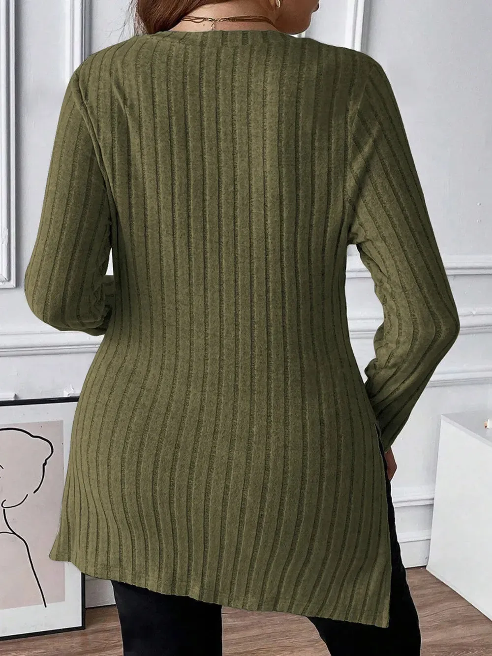 Plus Size Square Neck Long Sleeve Top sold by Gigi Laurent product image thumbnail 3