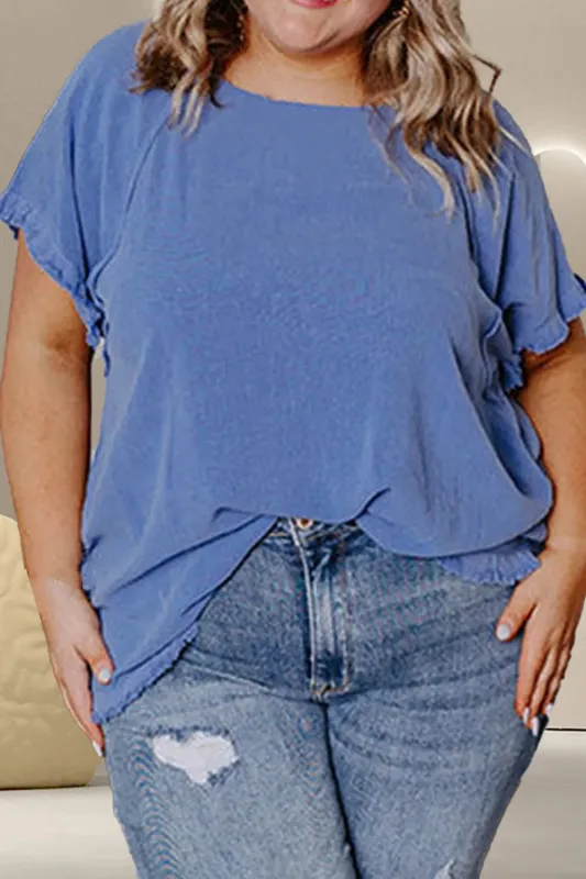 Plus Size Round Neck Half Sleeve Top sold by Gigi Laurent