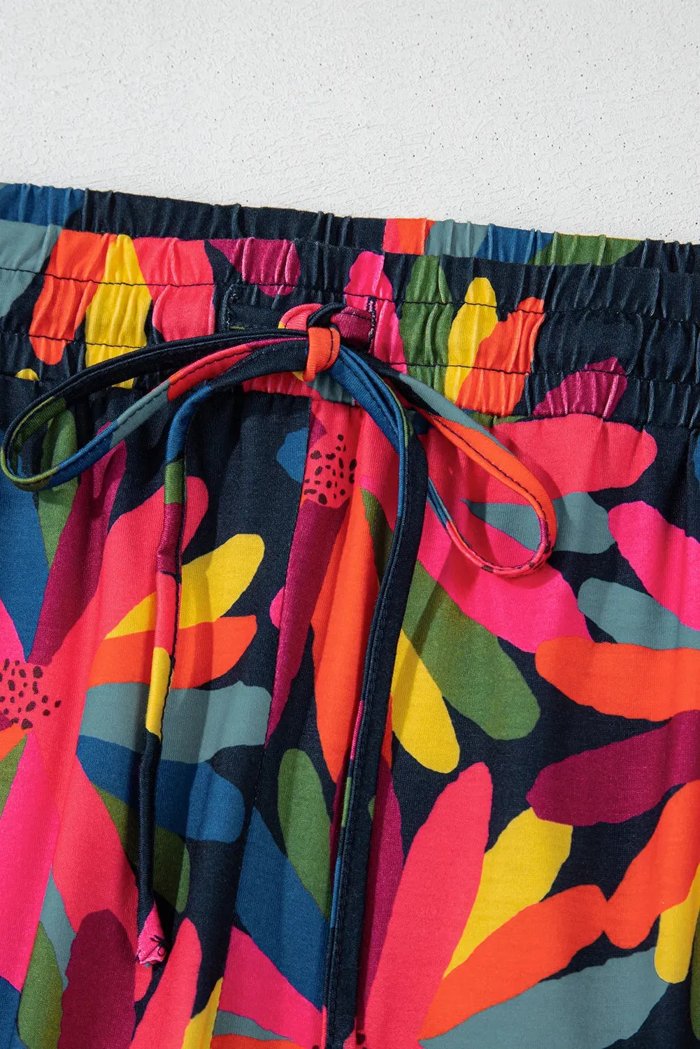 Plus Size Printed Round Neck Top and Drawstring Pants Set sold by Gigi Laurent product image thumbnail 5