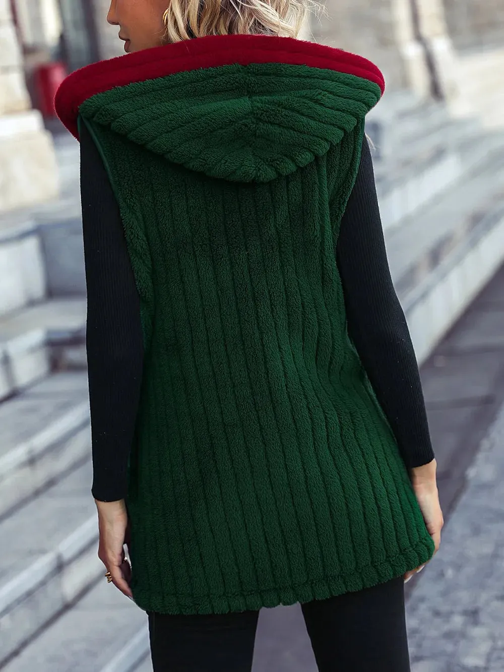 Santa Open Front Hooded Vest Coat sold by Gigi Laurent product image thumbnail 4