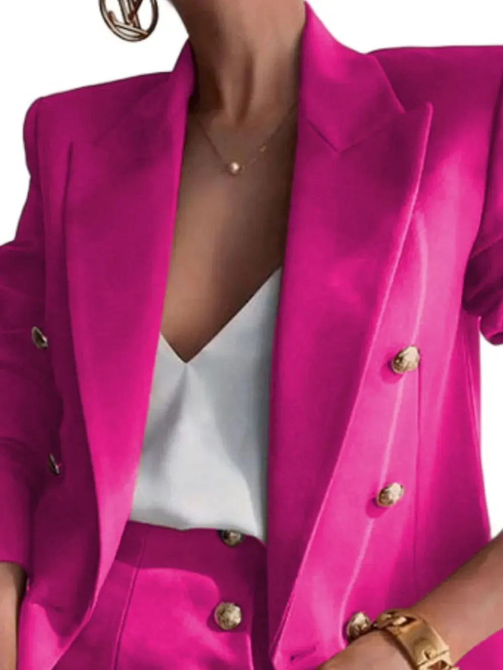 Lapel Collar Long Sleeve Blazer and Shorts Set sold by Gigi Laurent product image thumbnail 5