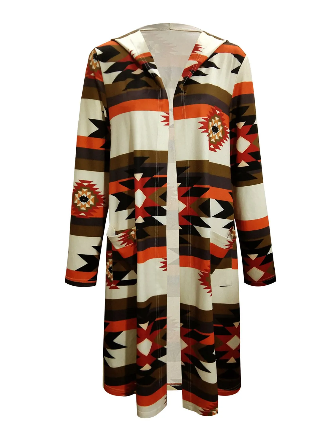 Geometric Hooded Cardigan with Pockets sold by Gigi Laurent product image thumbnail 4