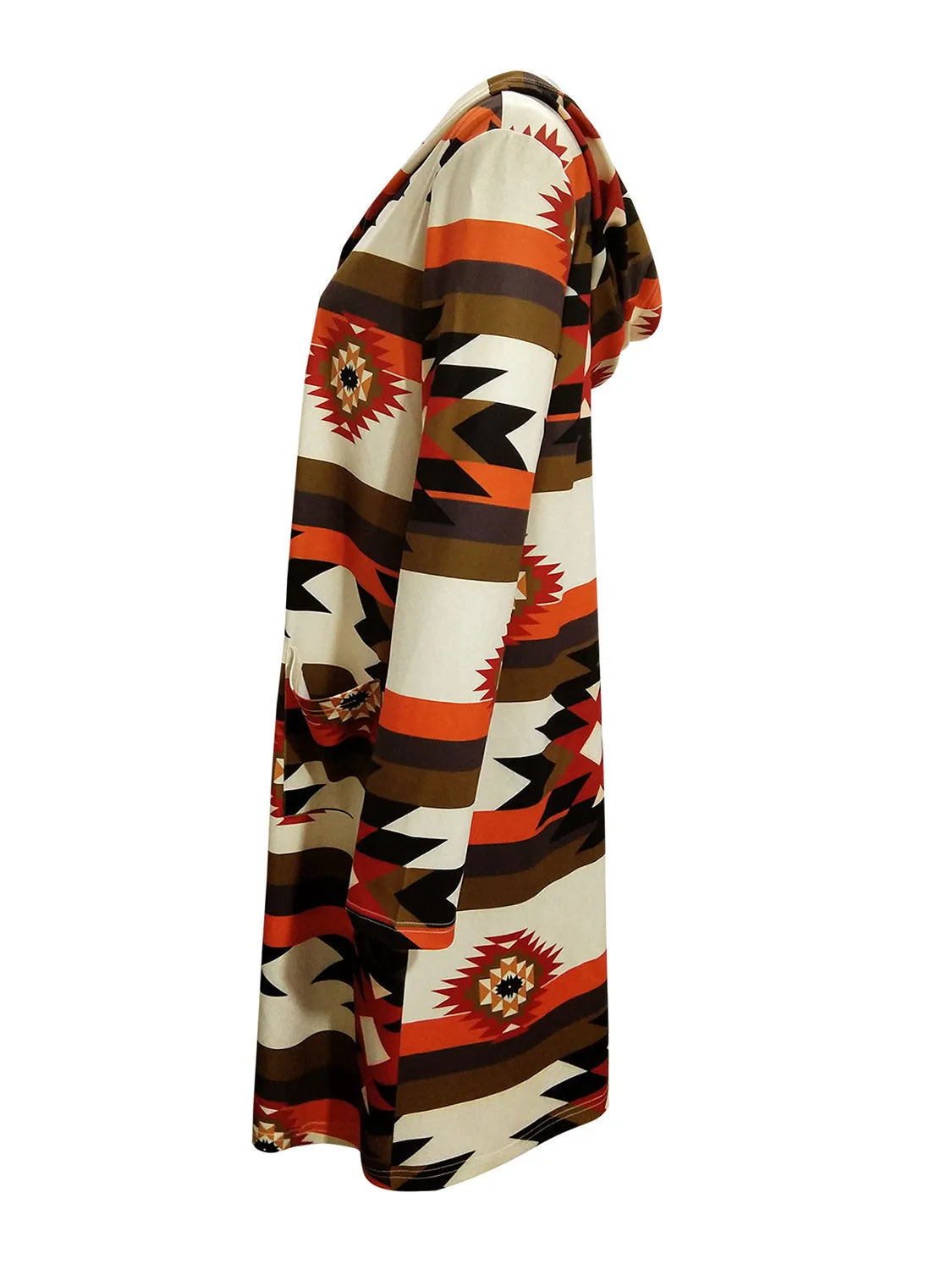 Geometric Hooded Cardigan with Pockets sold by Gigi Laurent product image thumbnail 5