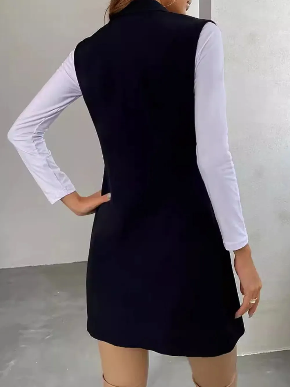 Open Front Longline Vest Coat sold by Gigi Laurent product image thumbnail 3