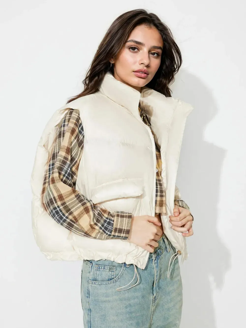 Zip Up Vest Coat with Pockets sold by Gigi Laurent product image thumbnail 5