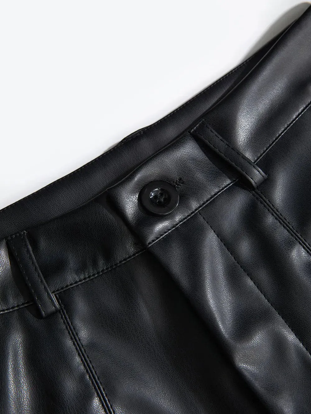 PU Leather High Rise Shorts sold by Gigi Laurent product image thumbnail 2