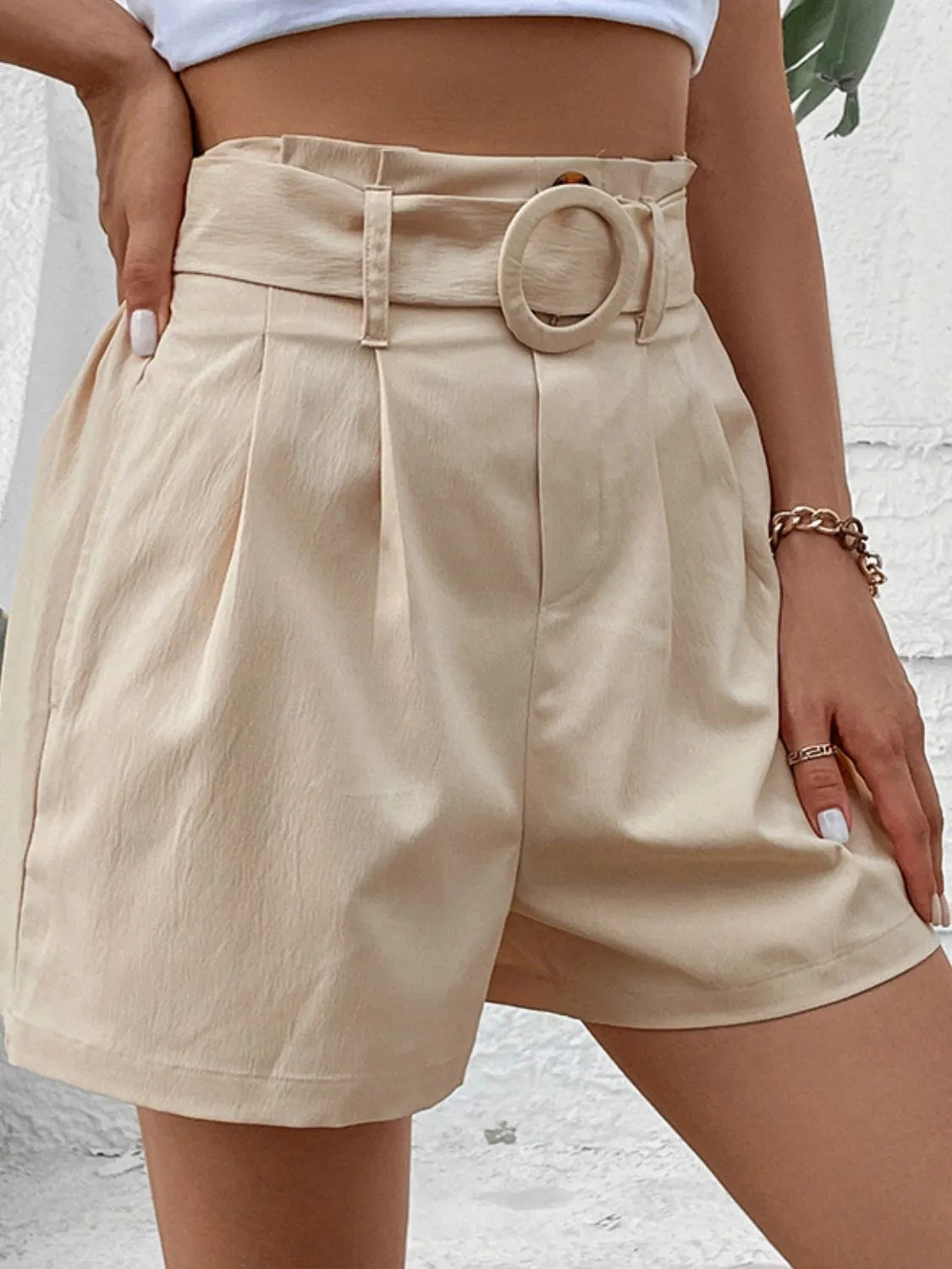 Perfee Belted Shorts with Pockets sold by Gigi Laurent product image thumbnail 4