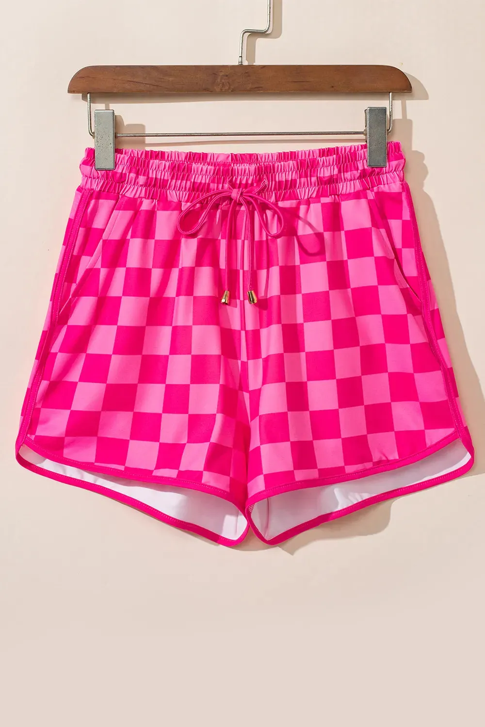 Drawstring Checkered Shorts with Pockets sold by Gigi Laurent