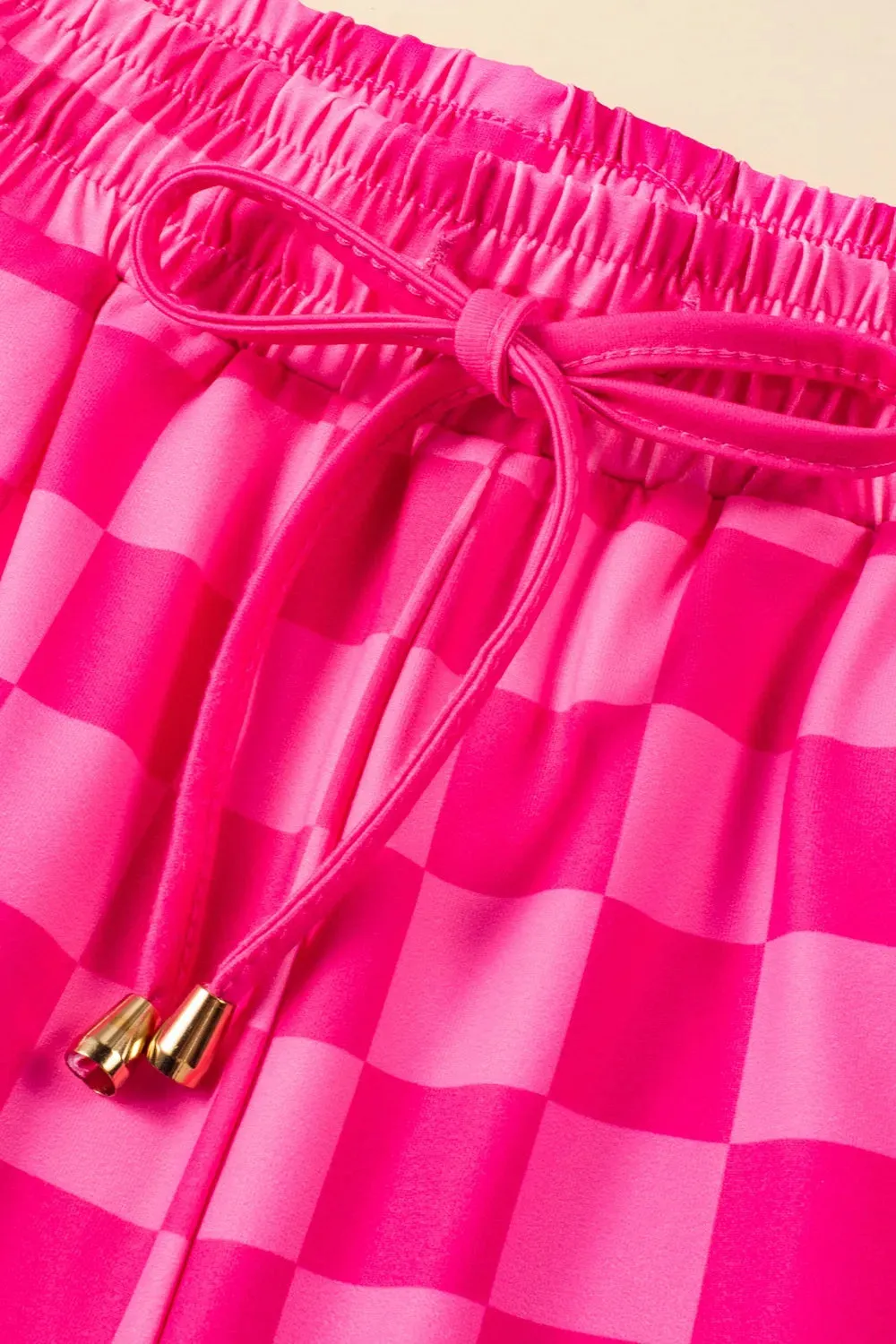 Drawstring Checkered Shorts with Pockets sold by Gigi Laurent product image thumbnail 3