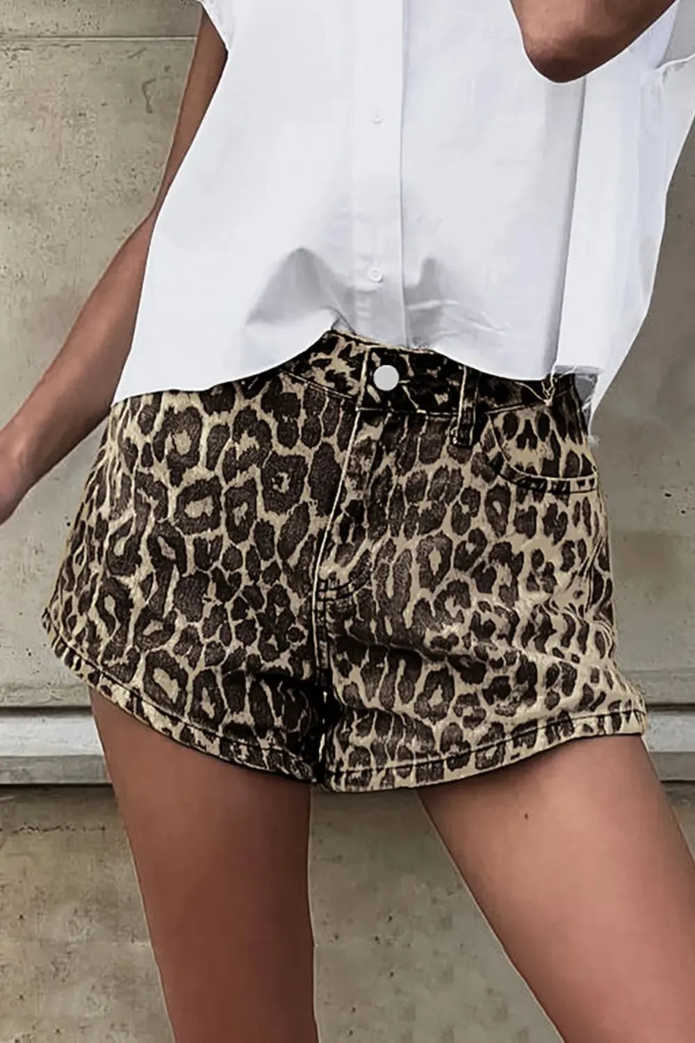 Leopard Shorts with Pockets sold by Gigi Laurent