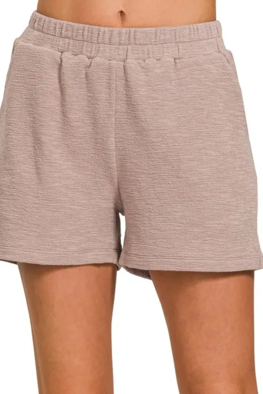 Zenana Cotton Slub Shorts sold by Gigi Laurent